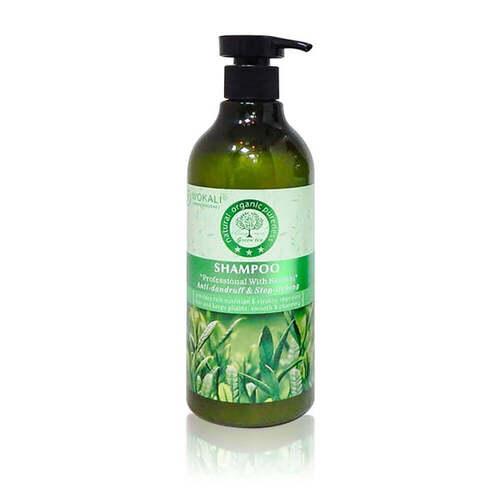 Шампунь для волос против перхоти Wokali Prof Natural Organic Green Tea 550мл