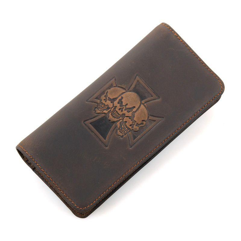Бумажник мужской Vintage натуральная кожа Коричневый (14376)