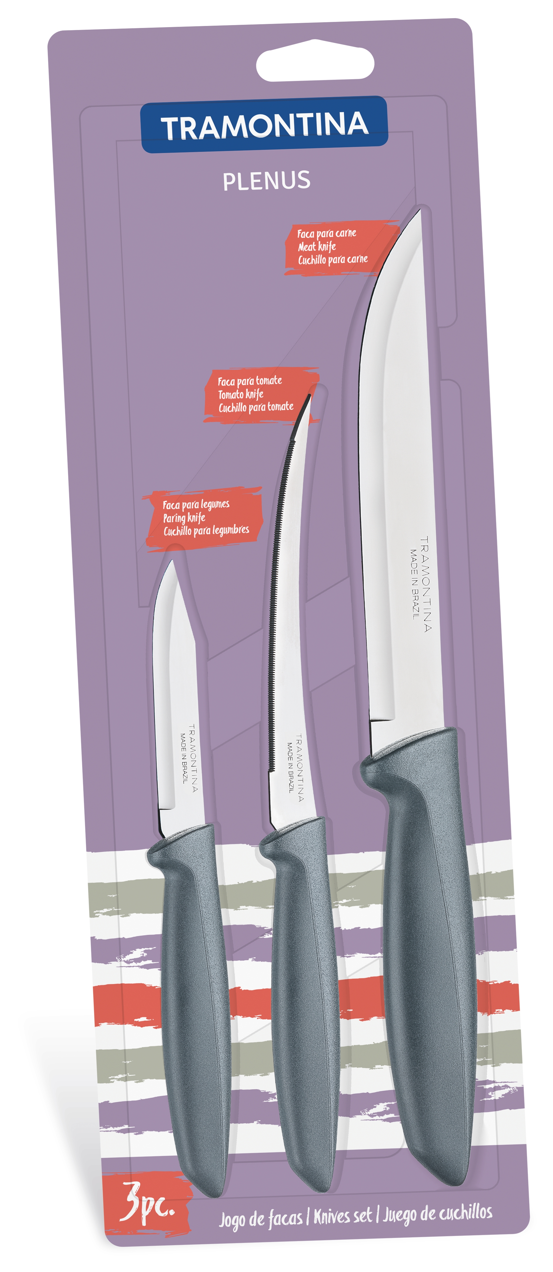 Набір ножів TRAMONTINA PLENUS 3 предмети (6366866)