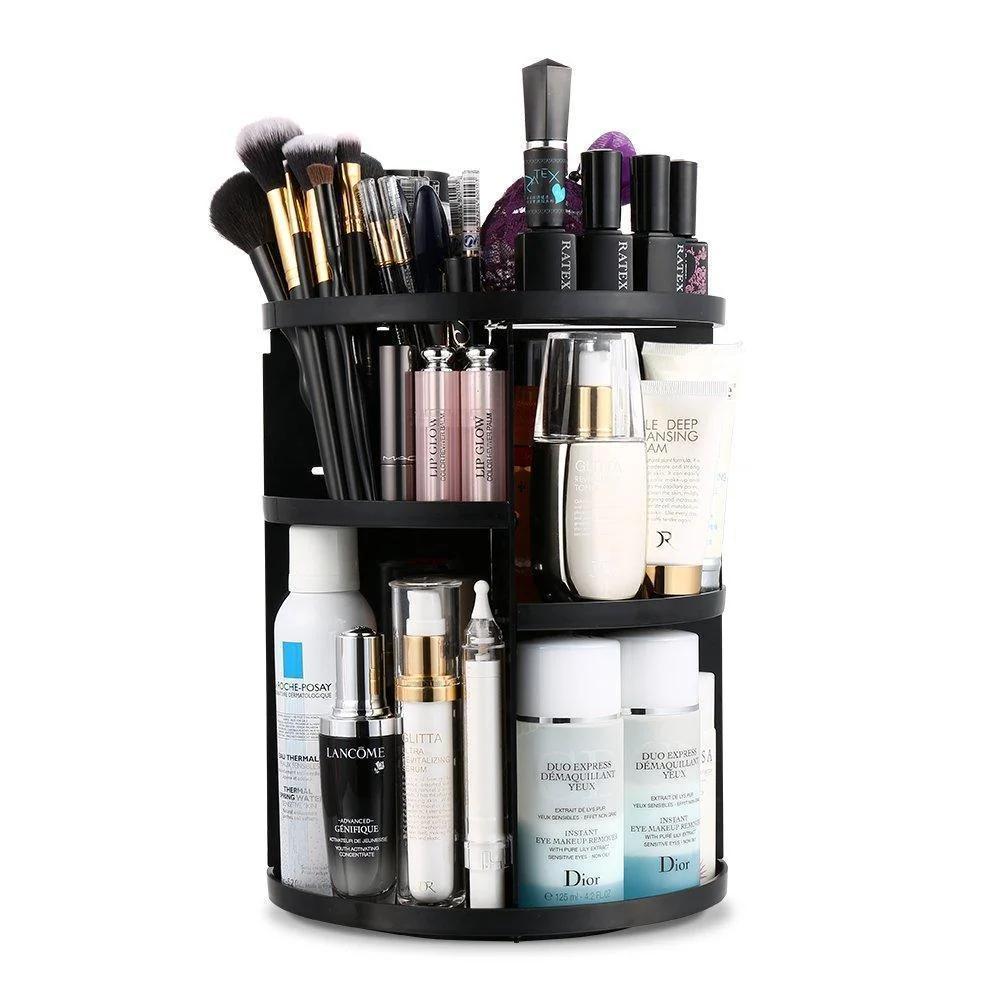 Органайзер для косметики, що обертається Cosmetic Organizer 360 Rotation 305х230 mm Чорний (300615BL)