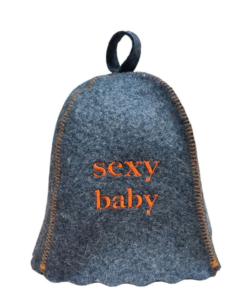 Банная шапка Luxyart One Size Sexy baby натуральный войлок Серый (LA-871)