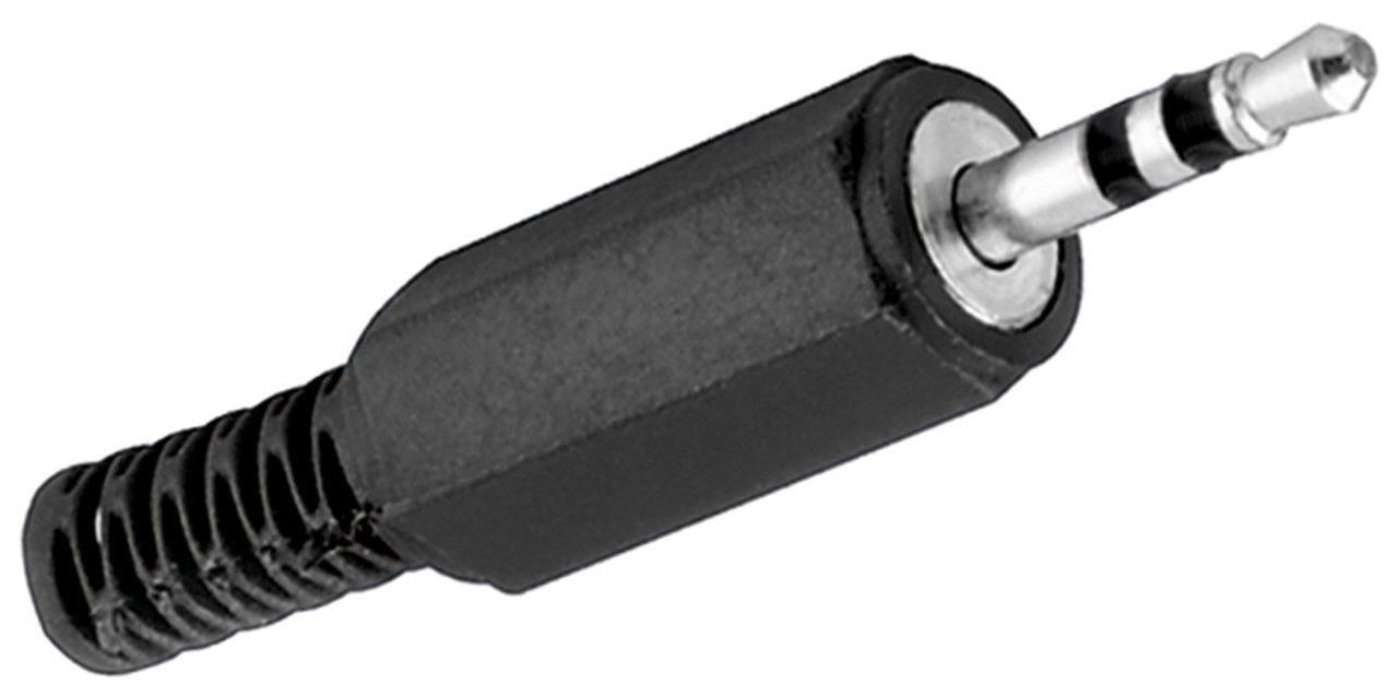Штекер Lucom FreeEnd-Jack 2.5mm 3pin /M конектор Cable Protector Чорний (25.02.5091)