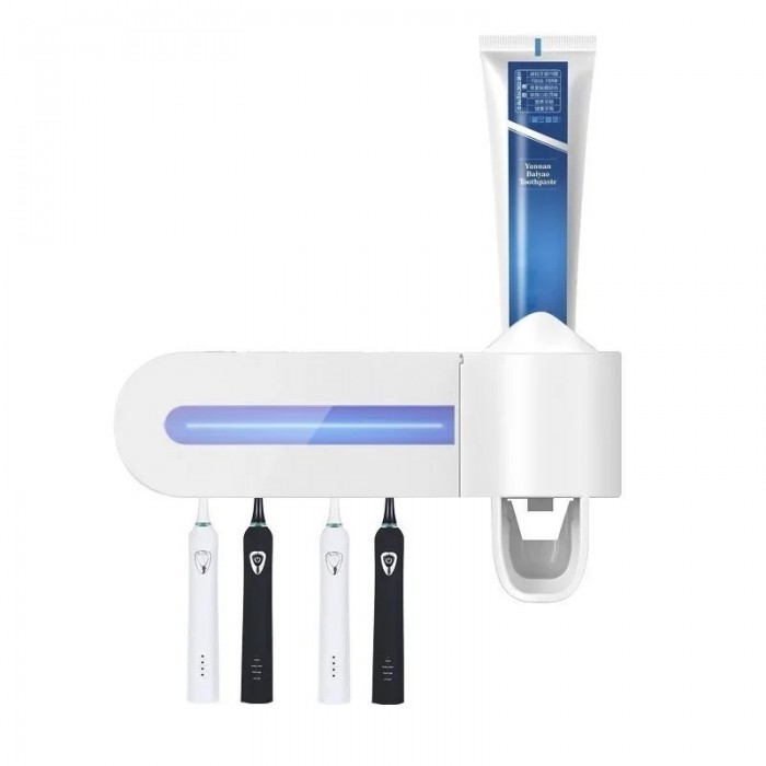 Диспенсер для зубной пасты и щеток UKC ZSW-YO1 Toothbrush Sterilizer White (do153-hbr)