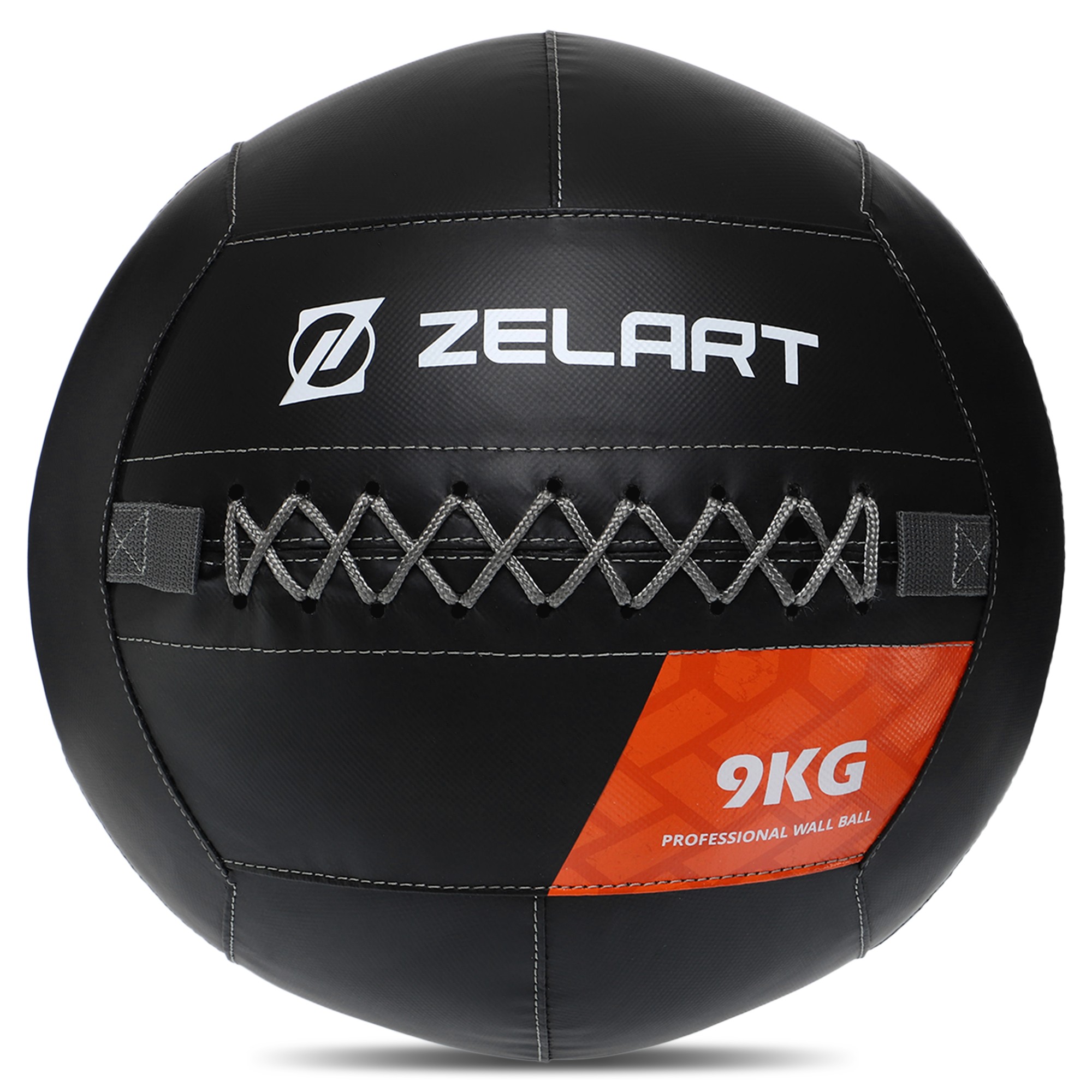 Мяч волбол для кроссфита и фитнеса Zelart WALL BALL TA-7822-9 9кг черный