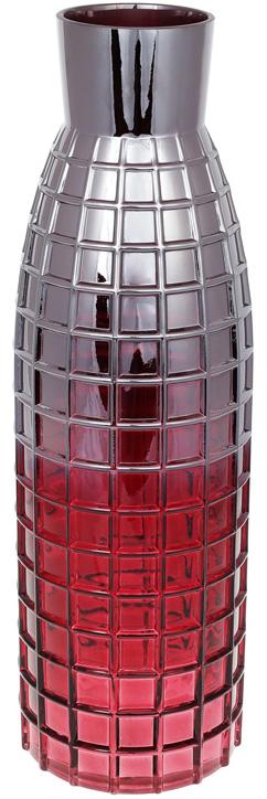 Ваза Ancient Glass Топаз диаметр 15х49см, красное стекло Bona DP67901