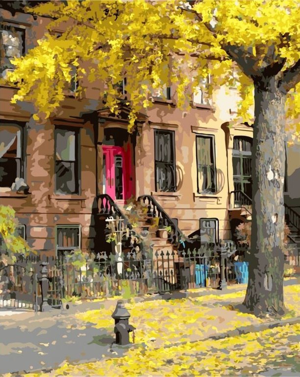 Картина за номерами BrushMe "Осінь у Брукліні" 40х50 см GX7521
