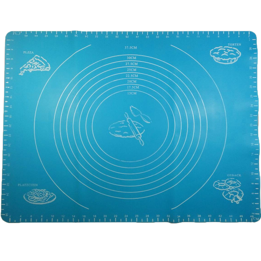 Силіконовий килимок A-PLUS для випікання та розкочування тіста 50*40 см синій