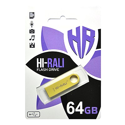 Флеш-накопитель USB 64GB Hi-Rali Shuttle Series Gold (HI-64GBSHGD)