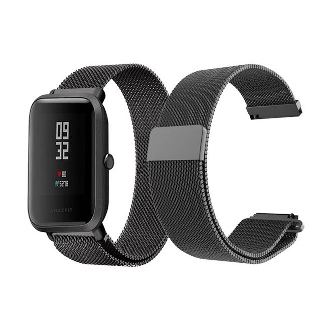 Ремешок BeWatch миланская петля для Xiaomi Amazfit BIP Черный (1010201)