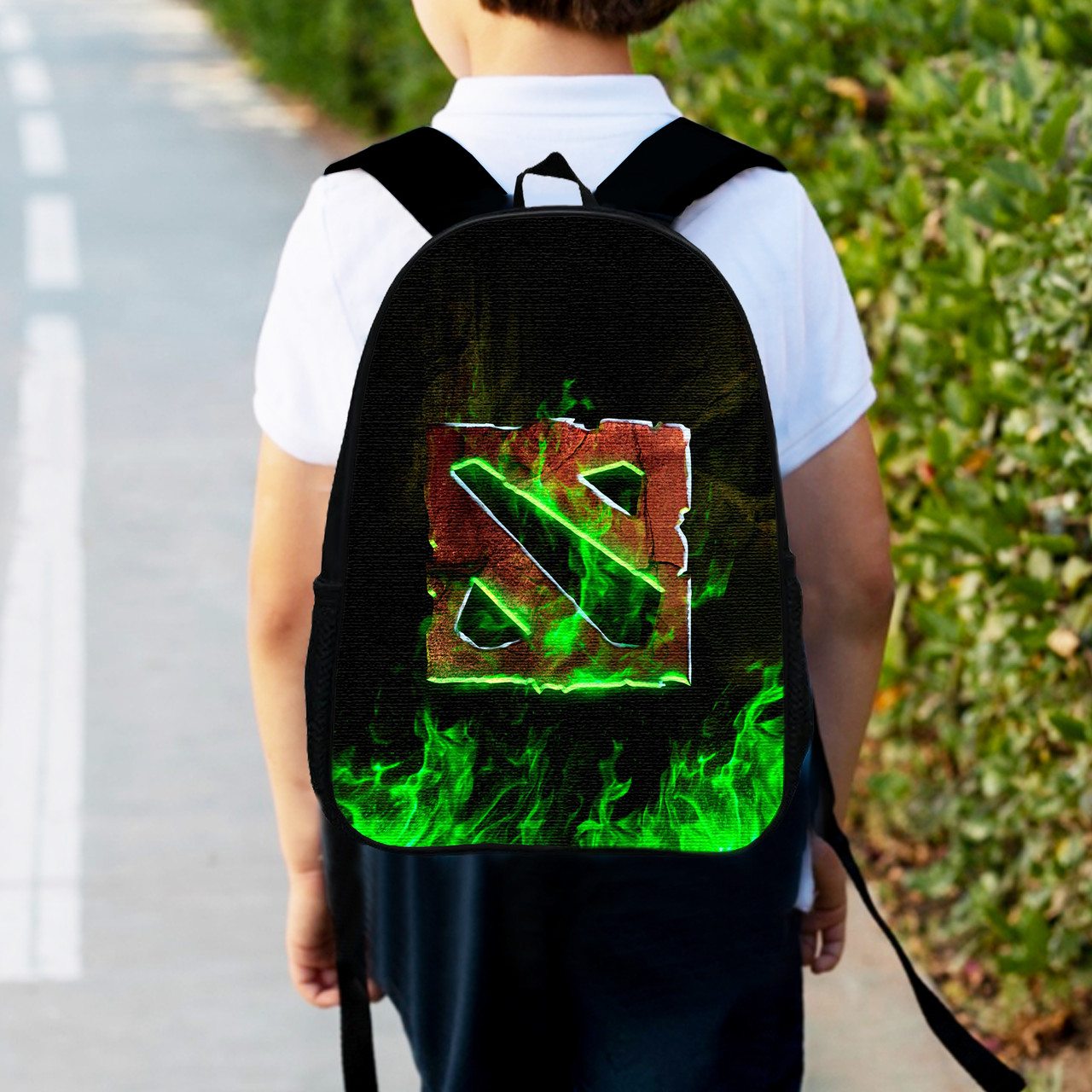Дитячий рюкзак Dota 2 з принтом, водонепроникний, 34×27×13 см