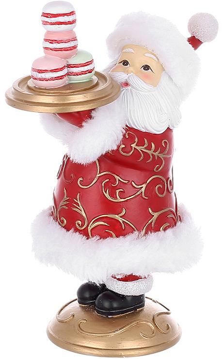 Новогодняя фигурка Santa with macarons 11х16 см Разноцветный BonaDi DP232257