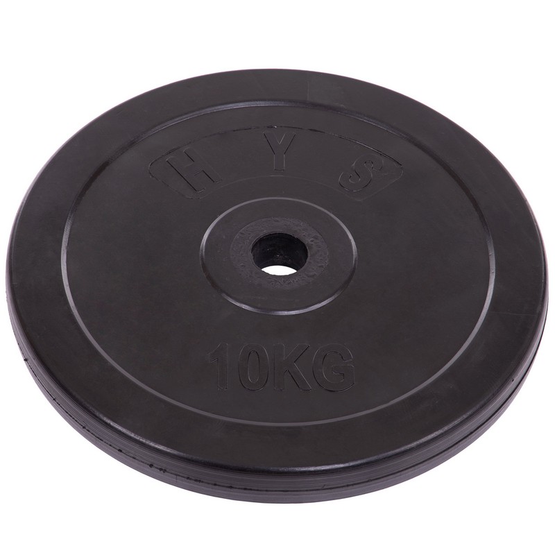 Млинці диски гумові SHUANG CAI SPORTS ТА-1445 10кг Чорний