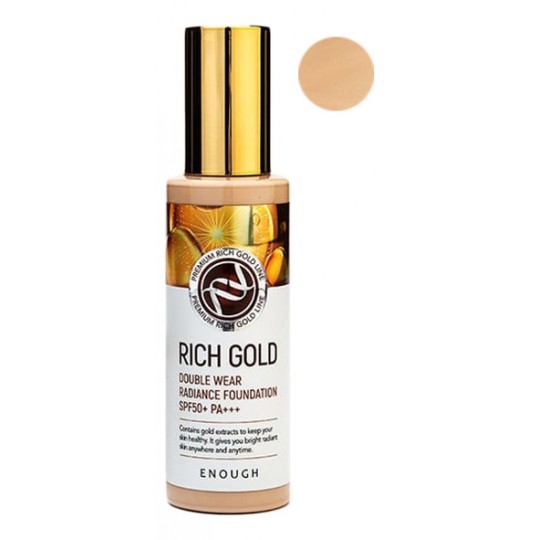 Тональный крем с золотом Enough Rich Gold Double Wear Radiance Foundation SPF50+ PA+++21 100мл