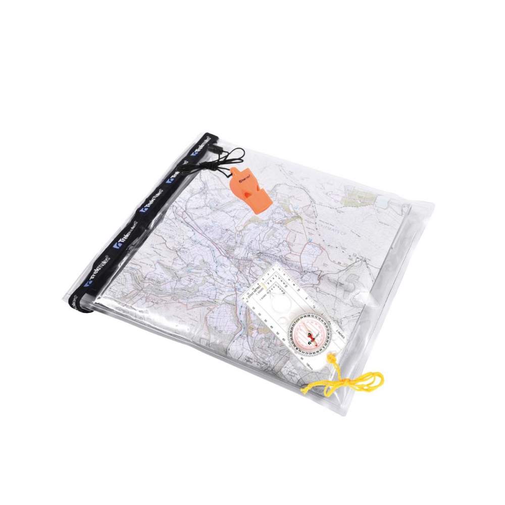 Набір гермочохол для карти та компас Trekmates Dry Map Case Compass and Whistle Set