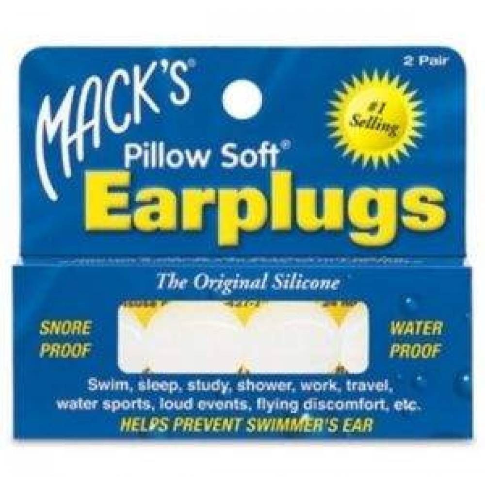 Беруши MACK`S Pillow Soft силиконовые белые для взрослых 2 пары