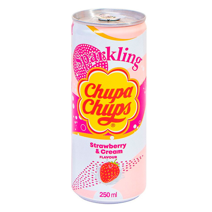Напиток Chupa Chups Клубника со сливками Strawberry & Cream 250 мл (20074)