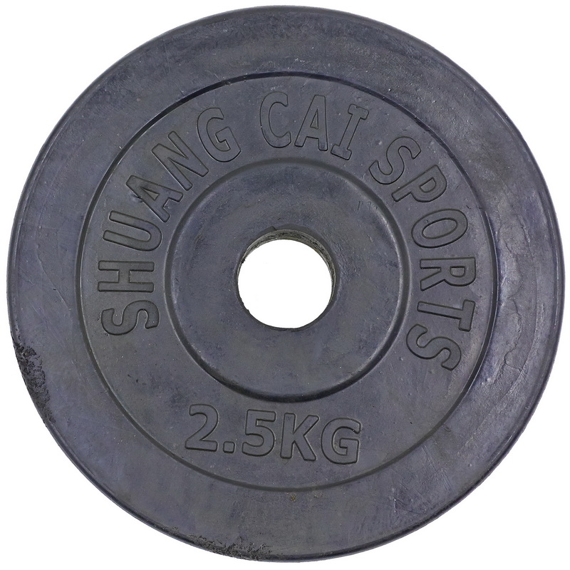 Млинці диски гумові SHUANG CAI SPORTS TA-1442-2_5S 2,5кг Чорний