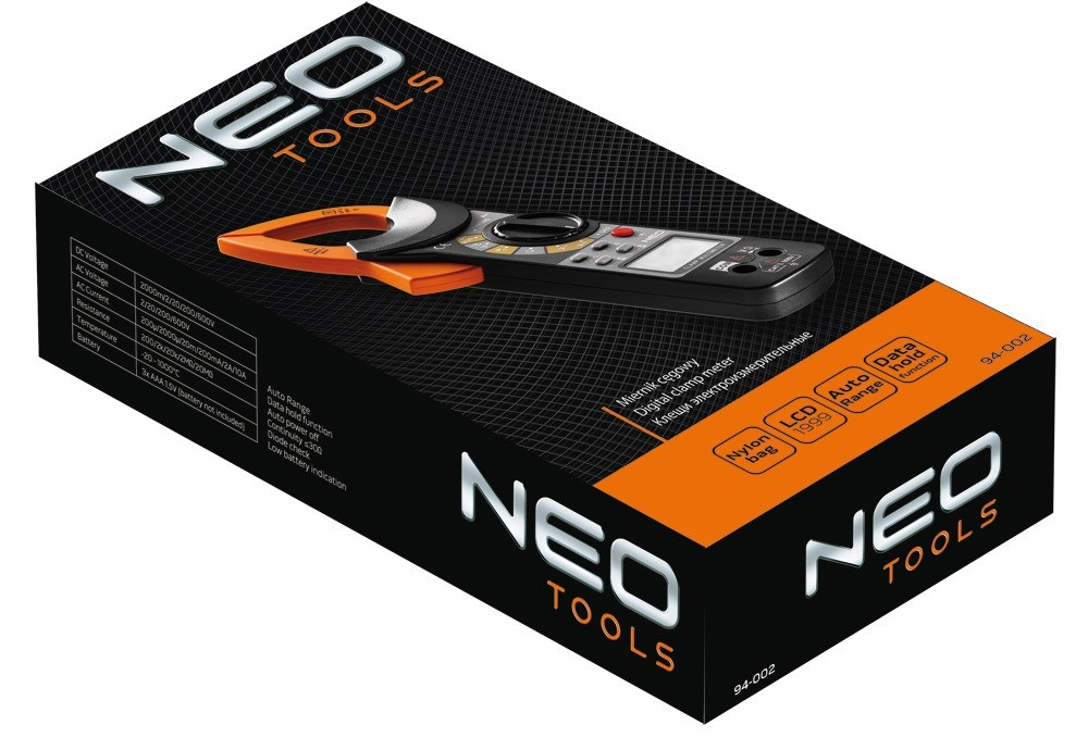Электроизмерительные клещи токовые NEO tools 94-002 до 37 мм
