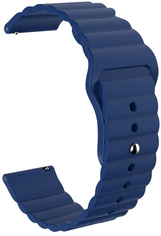 Ремешок силиконовый 22мм универсальный для часов LineS BeWatch Темно-Синий