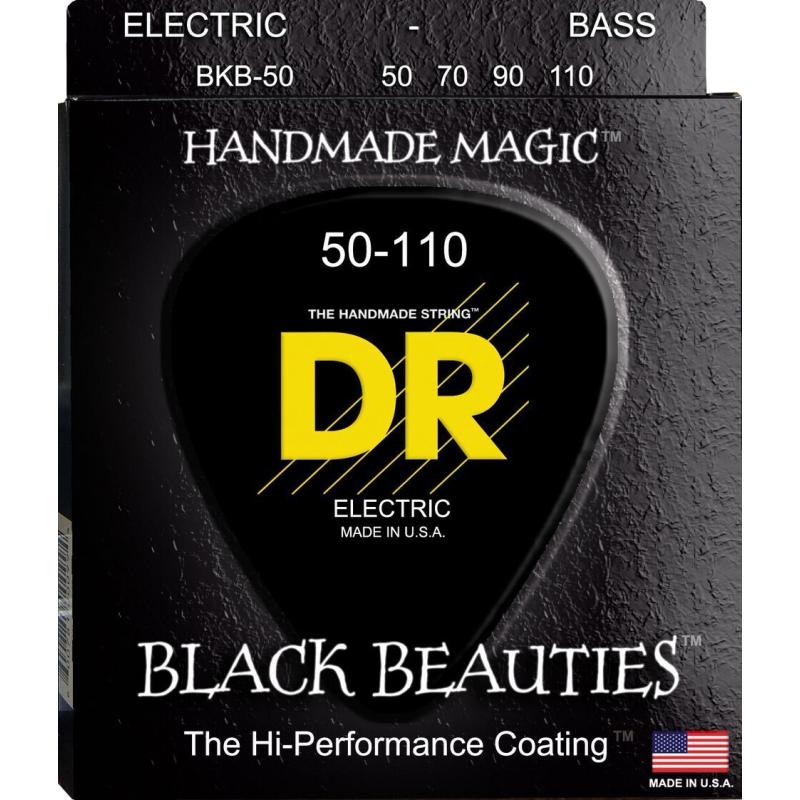 Струни для бас-гітари DR BKB-50 Black Beauties K3 Coated Heavy Bass 4-Strings 50/110