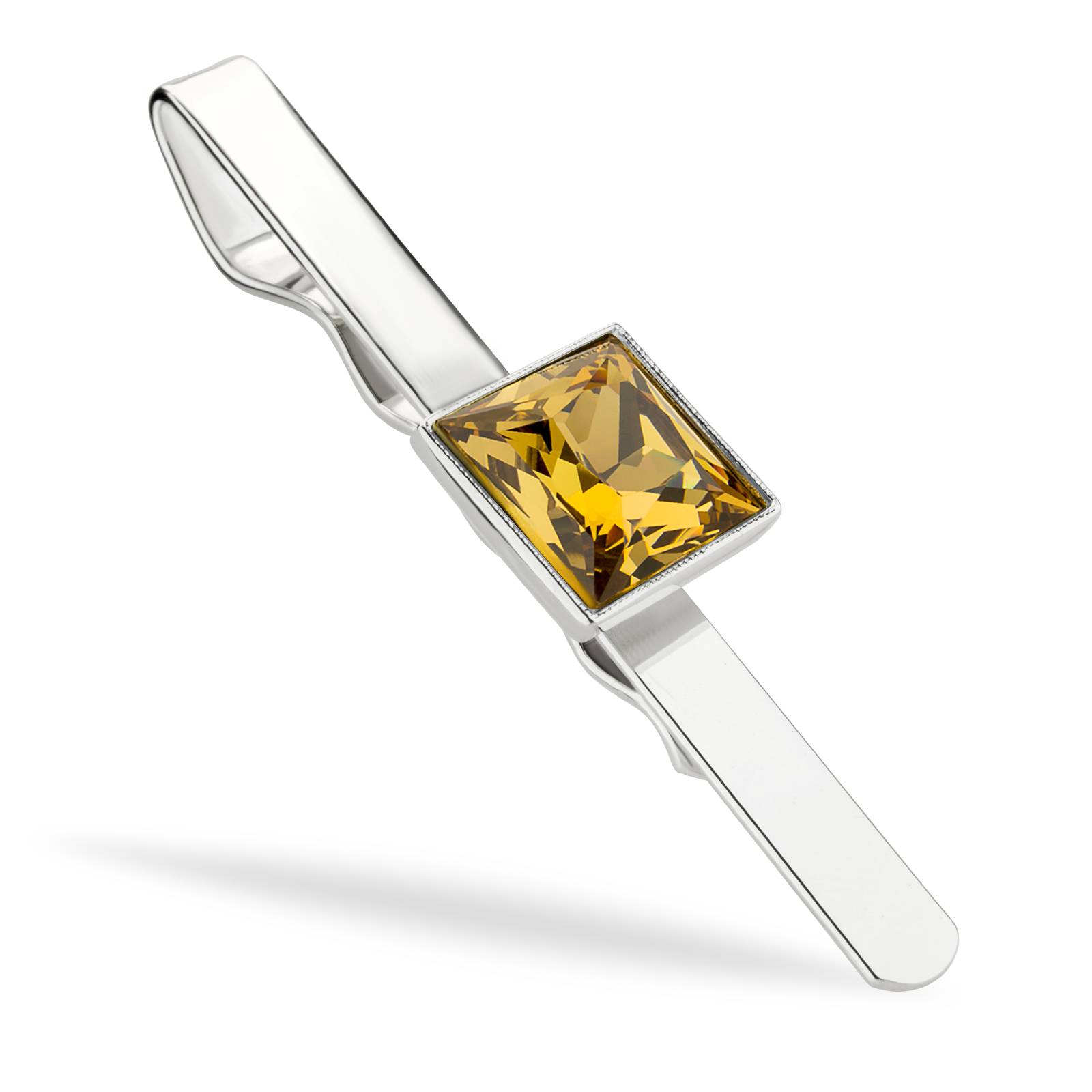 Затискач для краватки KOBI Cetverec зі Swarovski Коричневий (7720-3002-03-32)