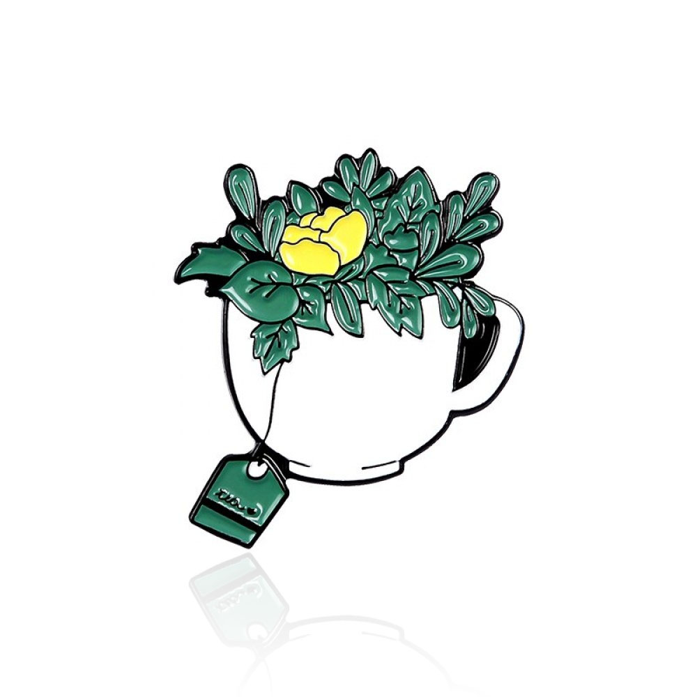 Значок BROCHE Чашка чая зелёный BRGV111591