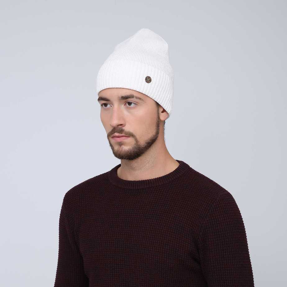 Шапка LuckyLOOK мужская бени 232-304M One size Белый
