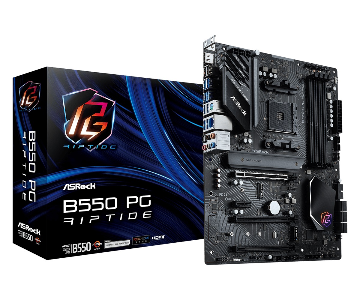 Материнская плата ASRock B550 PG Riptide Socket AM4