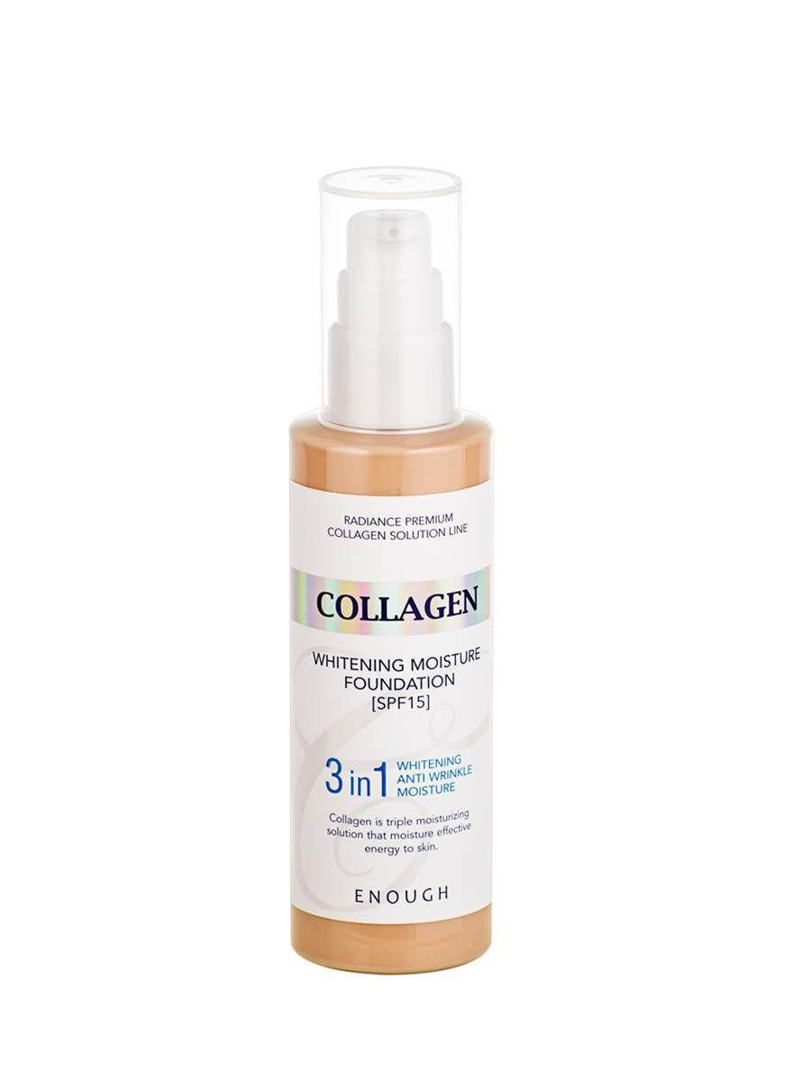 Зволожуючий тональний крем з колагеном Enough Collagen 3 in 1 Whitening Moisture Foundation SPF15 8809474497079