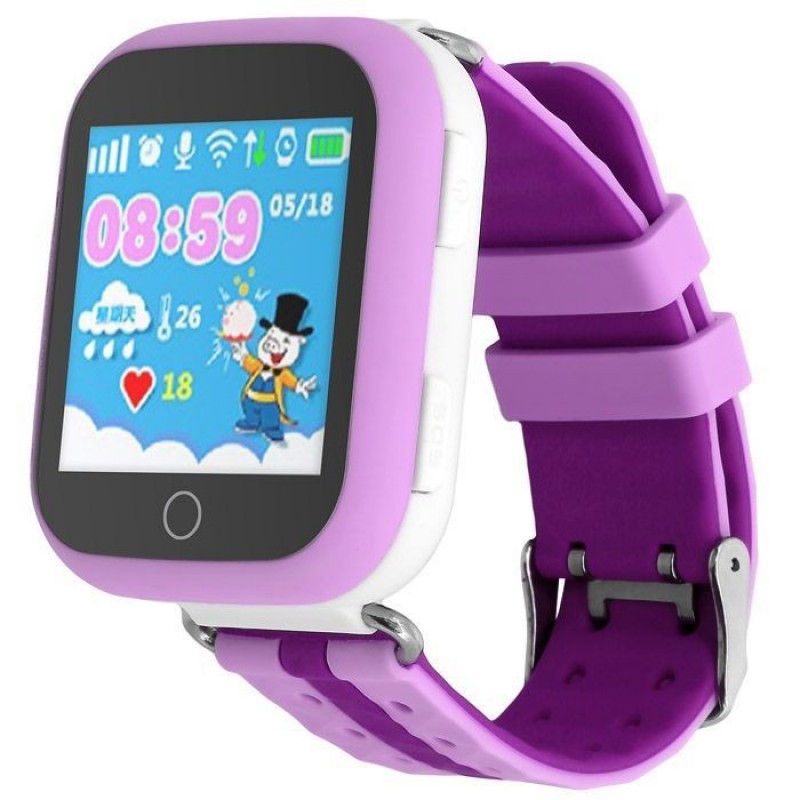 Детские умные часы-телефон GPS Smart Watch Q100 Сиреневые