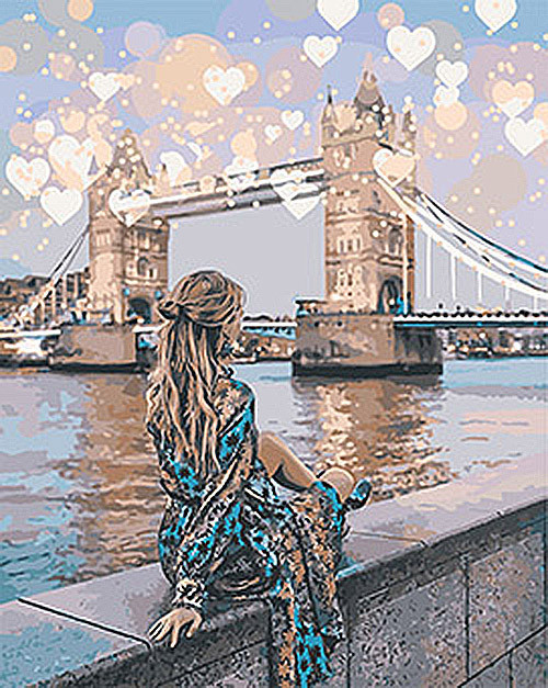 Картина за номерами Ідейка "Романтичний Лондон" 40х50см KHO4574