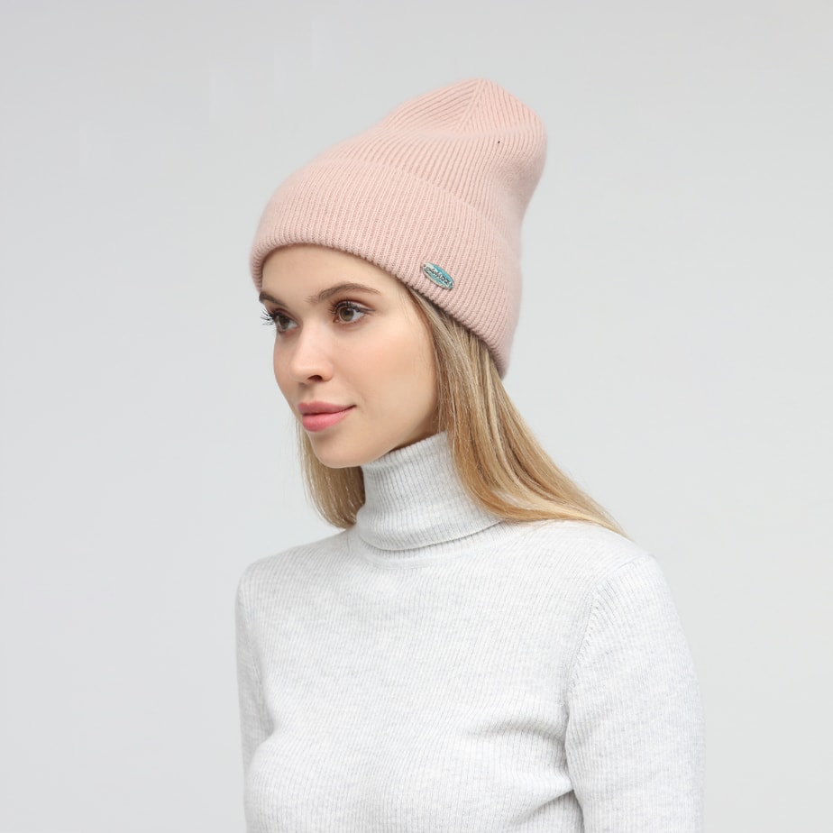 Шапка LuckyLOOK бени 251-923 One size Бежево-розовый