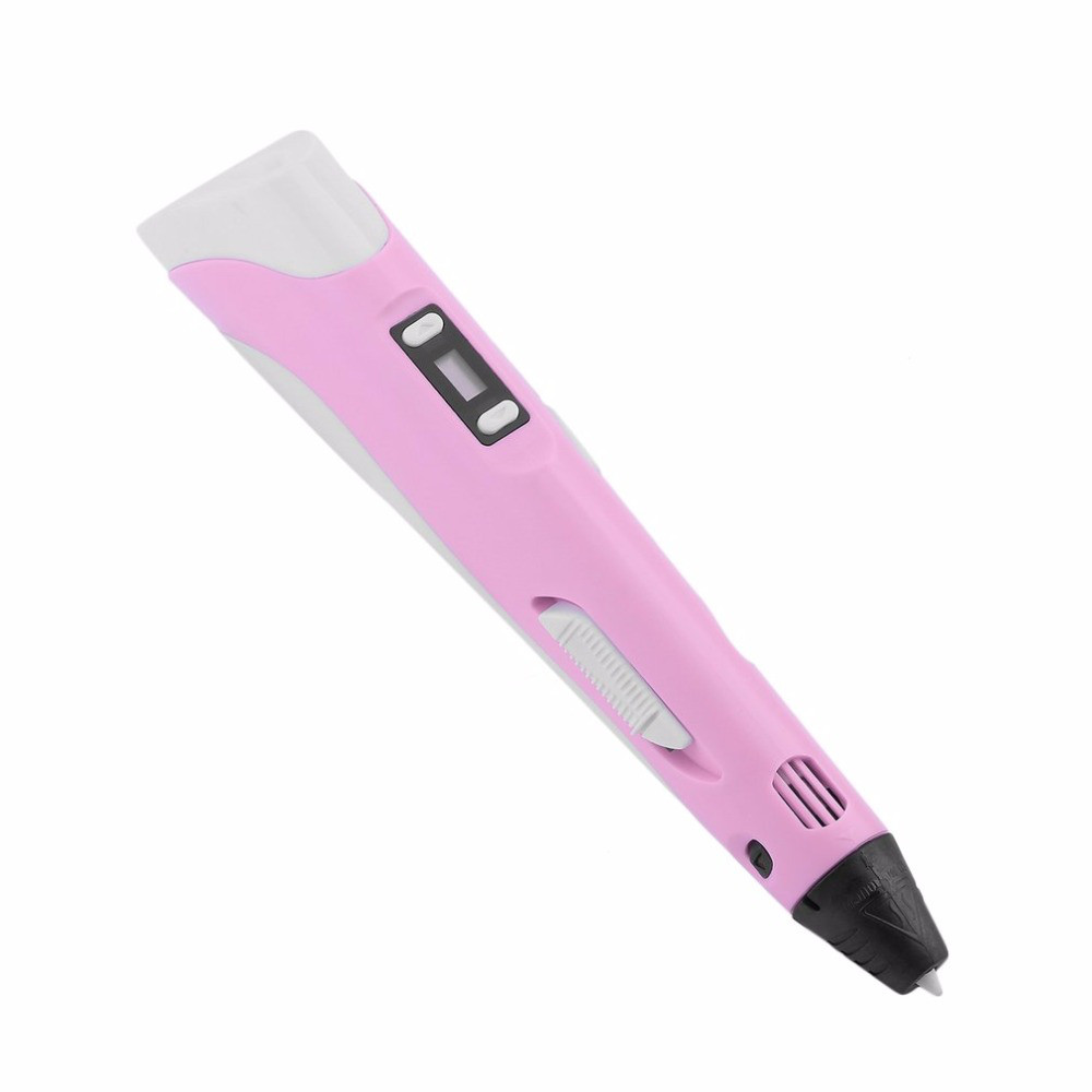 3D-ручка Noisy 3D Pen-2 з дисплеєм та 9 м пластика Рожева