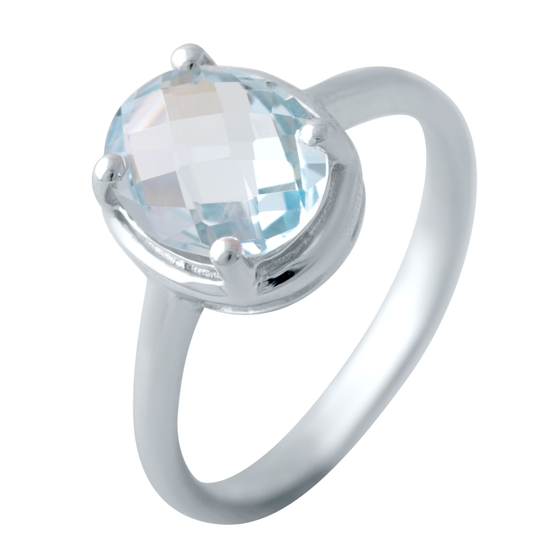 Срібна каблучка SilverBreeze з натуральним топазом 2.76ct (2042525) 17 розмір