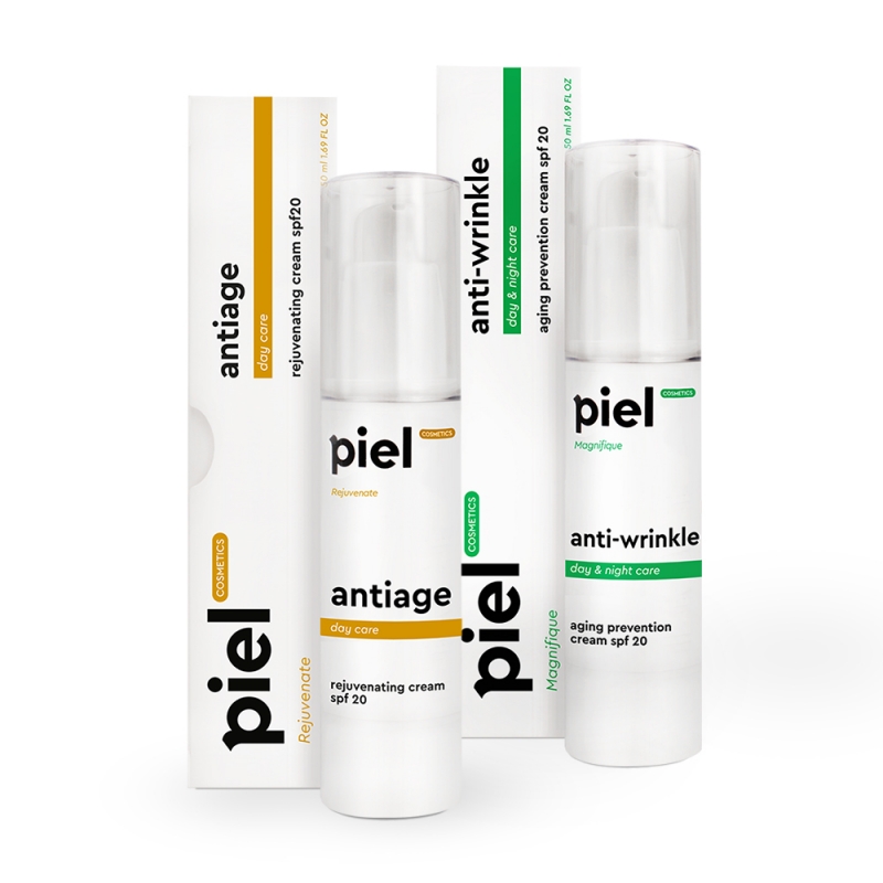 Комплекс Боротьба з першими ознаками старіння шкіри Piel Cosmetics 50 мл+50 мл