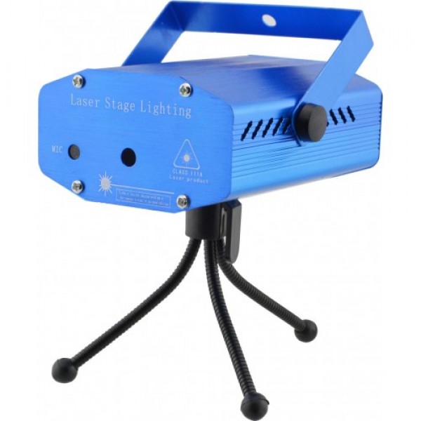 Лазерный проектор стробоскоп диско лазер UKC HJ08 Синий  (20053100092)