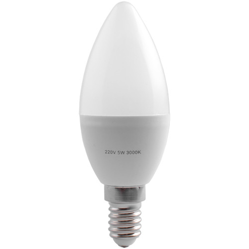 Комплект Лампа светодиодная C0037 Е14 5W 3000K 5 шт Белый (30-SAN279)