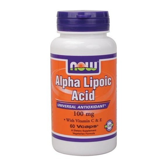 Альфа-липоевая кислота NOW Foods Alpha Lipoic Acid 100 mg 60 Veg Caps