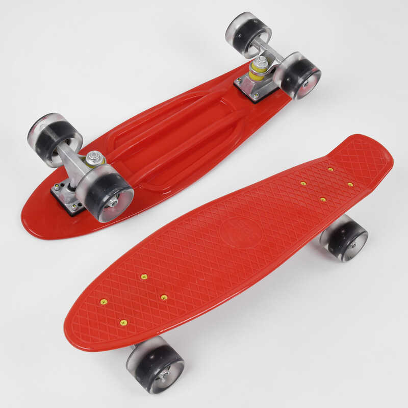 Скейт Пенні борд Best Board зі світними колесами PU Red (99981)