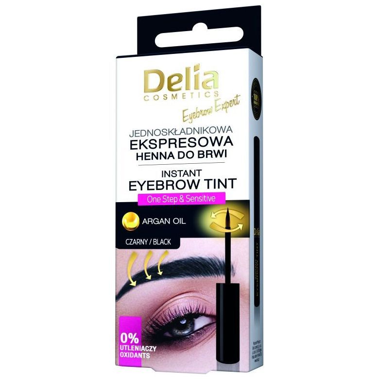 Экспресс-краска для бровей Delia Cosmetics 1.0 черная 6мл