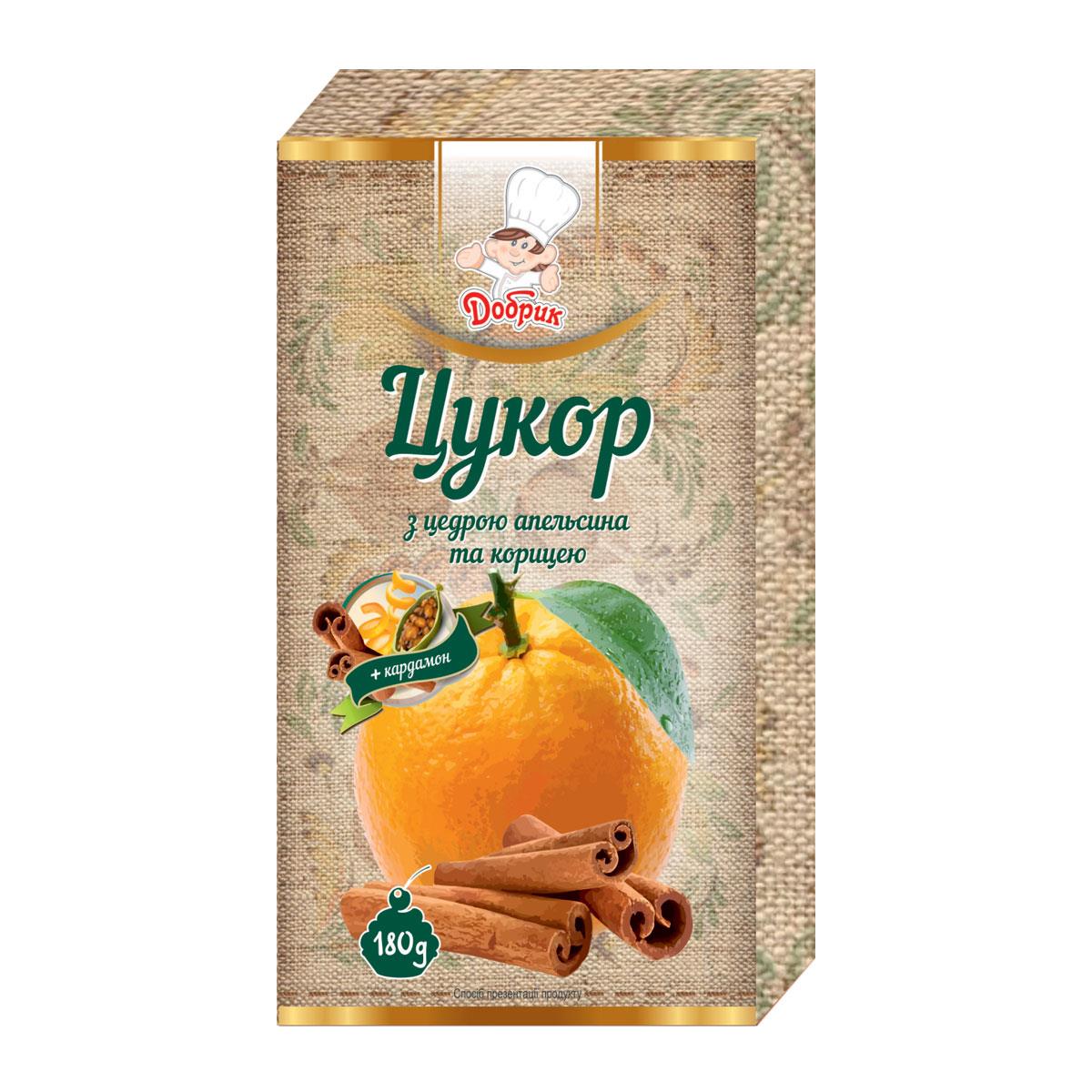 Сахар с цедрой апельсина и корицей Добрик 180 г