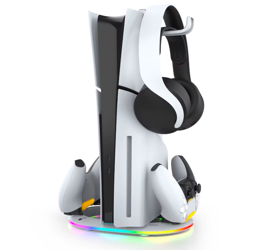 Зарядка-держатель для джойстика PS5 Slim iPega PlayStation 5 PS5 Slim DualSense на 2 геймпада Белый ( hub_pwgl58 )