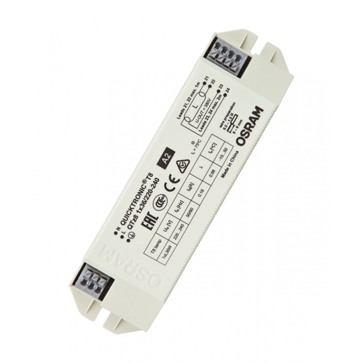 Электронный балласт для лампы Osram QTZ8 1X36