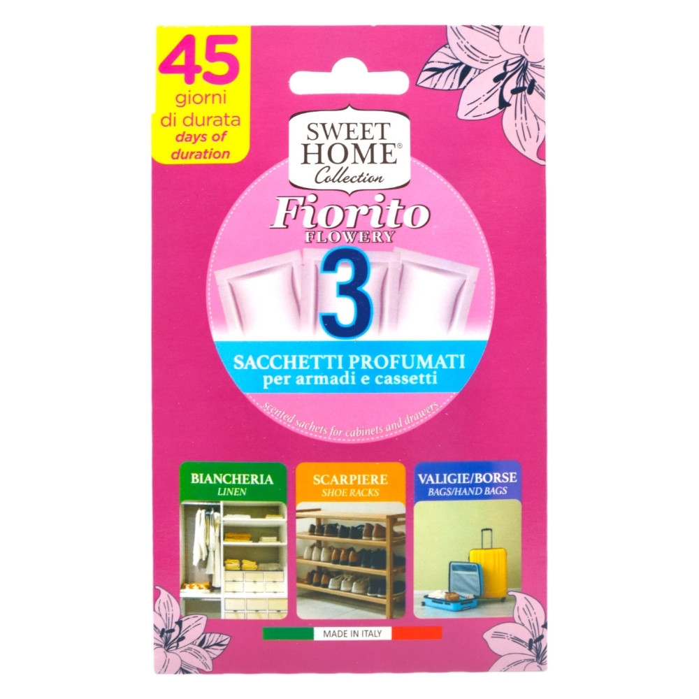 Ароматизатор для шкафа Sweet Home Цветочный в пластинах 3 шт