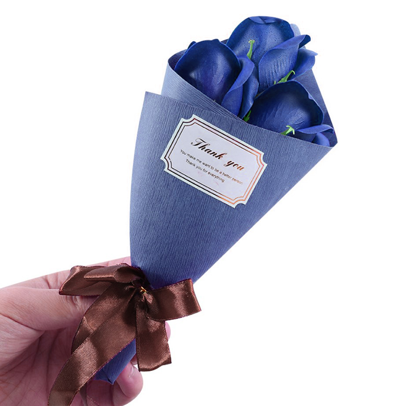 Подарунковий букет 3 троянди з мила Lesko L-4136 Blue
