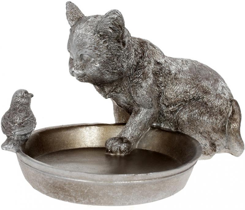 Подставка для ювелирных изделий Bona Kitten with a bird 14х17.5х24 см Cтальной DP119975