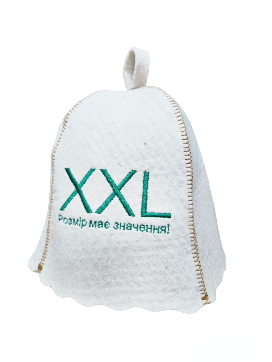 Банная шапка Luxyart One Size XXL розмір має значення натуральный войлок Белый (LA-892)