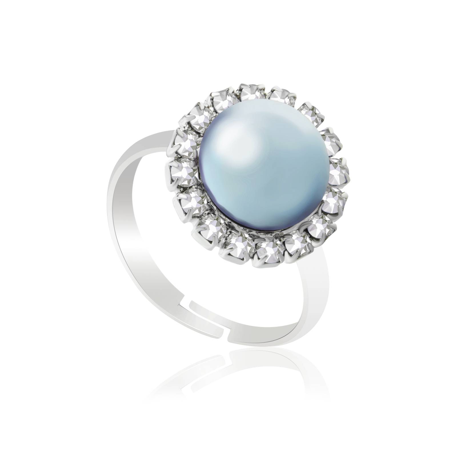 Кільце KOBI Amelia з перлами Swarovski 10 мм Регульований/Безрозмірне (7470-0643-04-32)