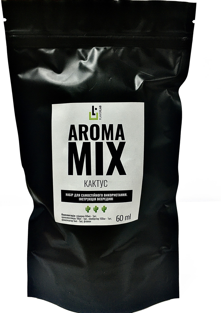 Набір для самозамішування на органічному нікотині Aroma Mix 60 мл Кактус 0-6 мг (zh4528-hbr)