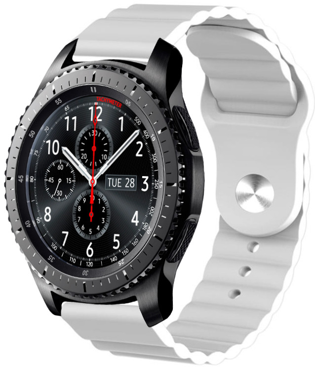 Ремінець силіконовий 22мм Samsung Gear S3 | Galaxy Watch 46 | Galaxy Watch 3 45 mm LineS BeWatch Білий